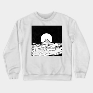 Black and white mountain landscape Crewneck Sweatshirt